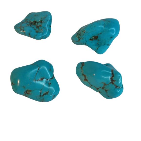 Howlite Blue Turquoise Loose Rough Gemstone Jewelry Making Crafting READI - Picture 3 of 6